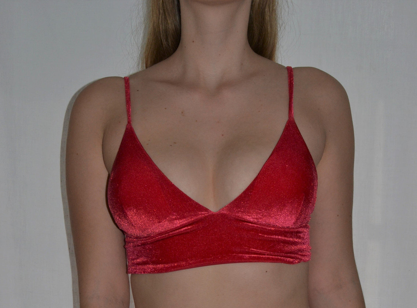 Crop Top Rose Velvet