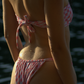 Pink Vichy Bikini Top