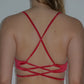 Caliber Bikini-Top in Rot-Samt