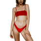 Bali Bikini-Hose in Rot-Samt
