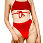 Groupie Bikini-Hose in Rot-Samt